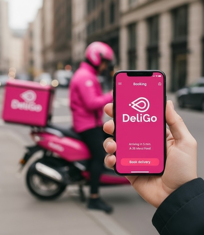 Customer booking a ride in the app